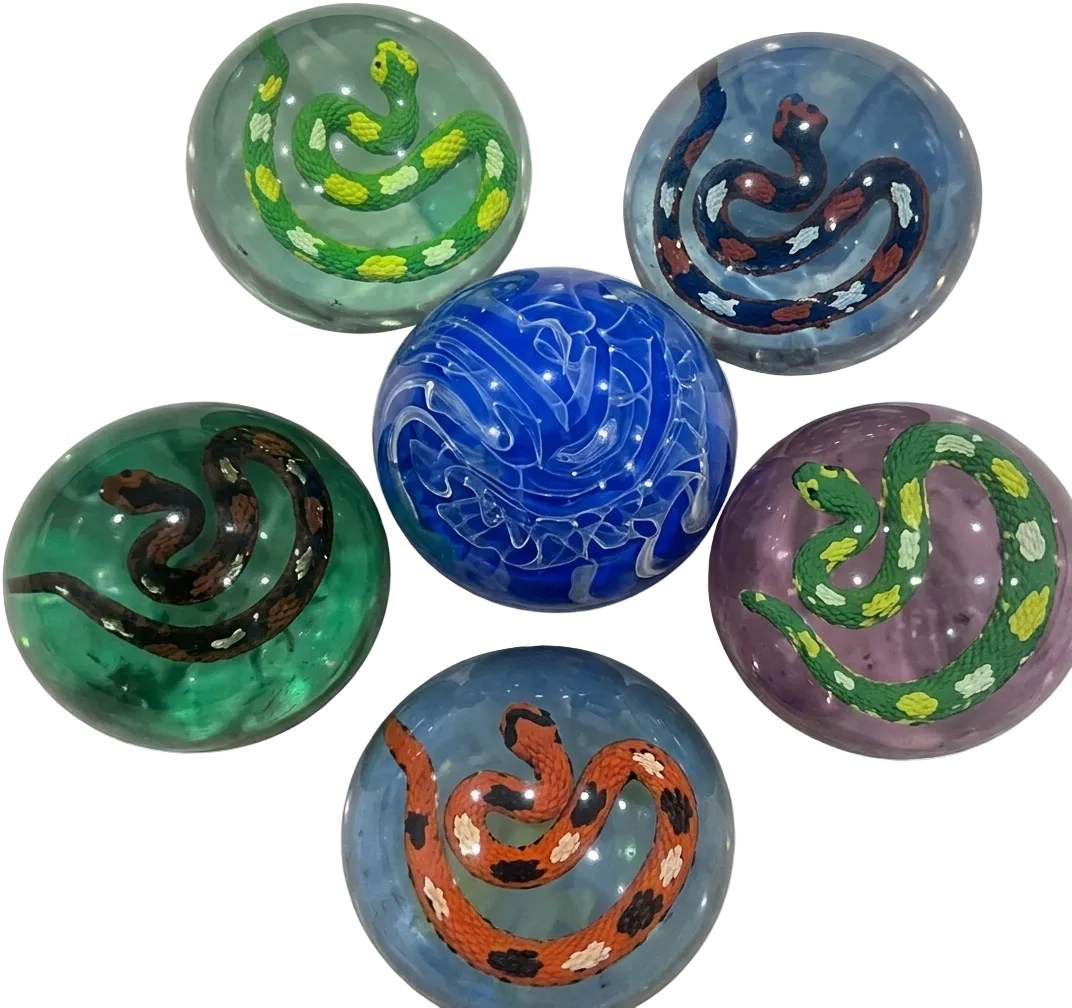 45mm (1.77")  3D Snake in Clear Rubber Bouncy Balls