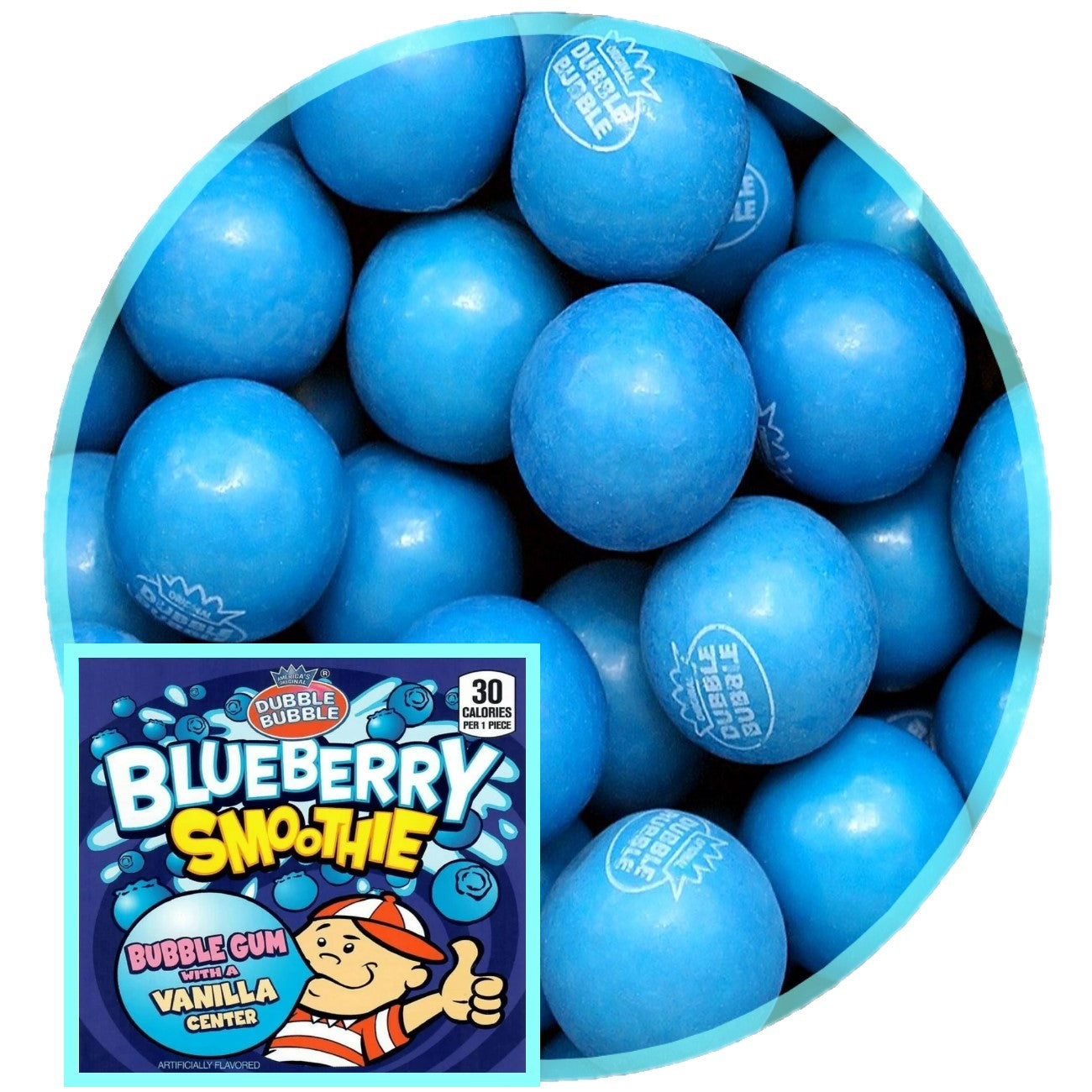 Dubble Bubble 1" Blueberry Smoothie Gumballs