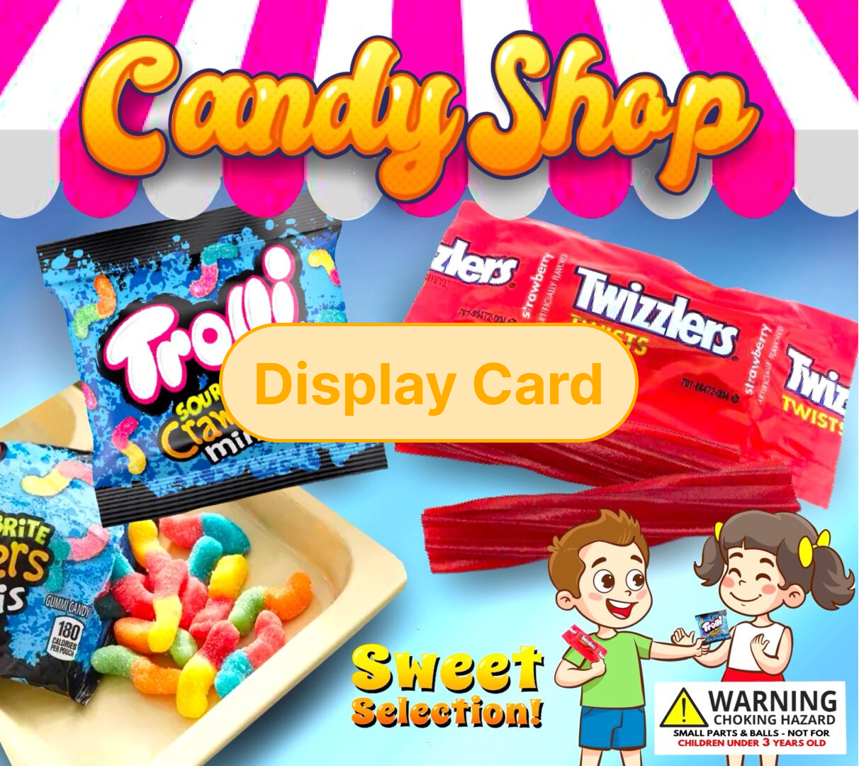 Display Card - 2" Candy Shop