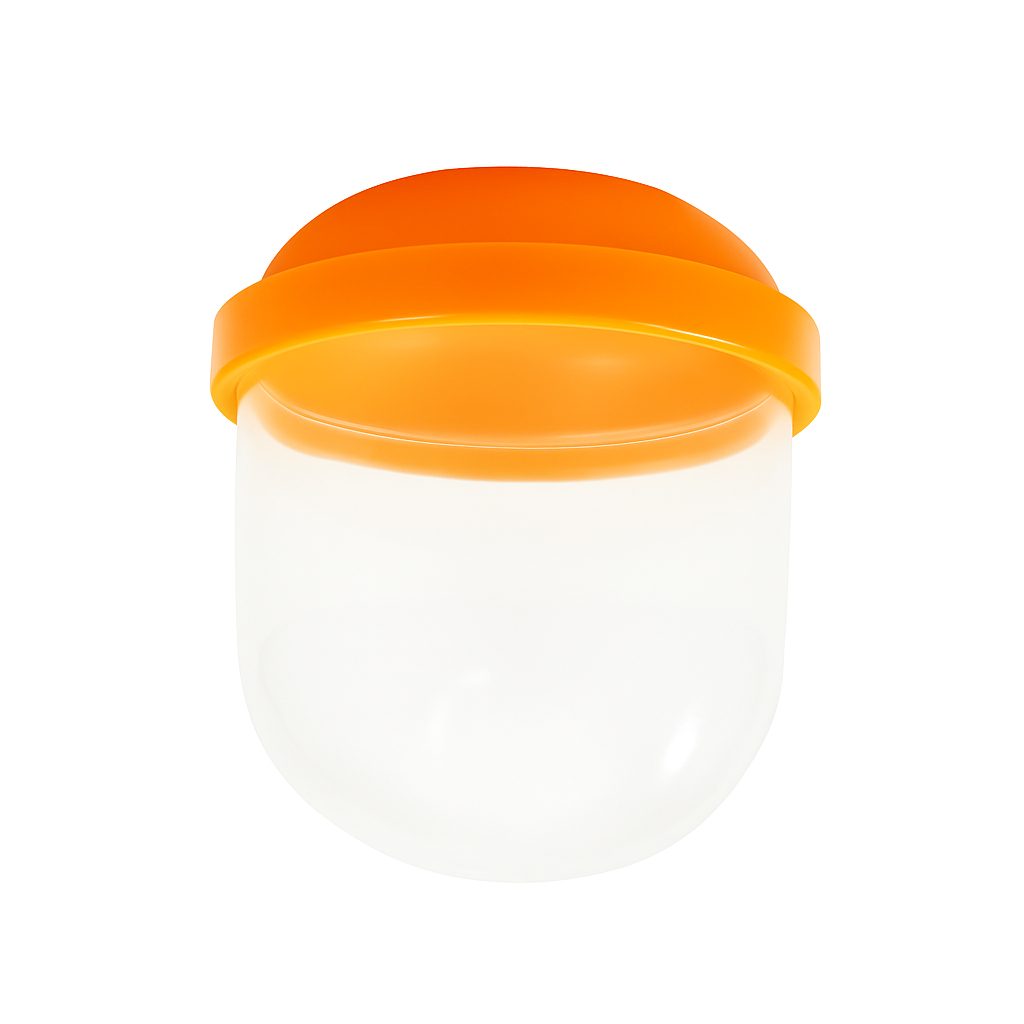 1.1" Empty Orange Acorn Toy Capsules