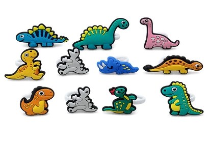 1" Plastic Dinosaur Toy Rings