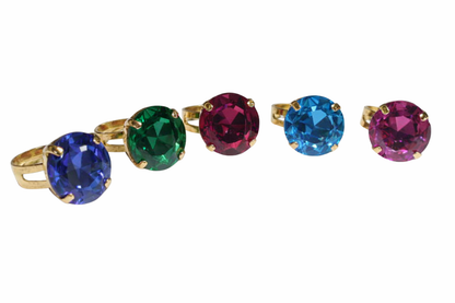 Colorful Radiant Gem Toy Rings - Assorted Styles