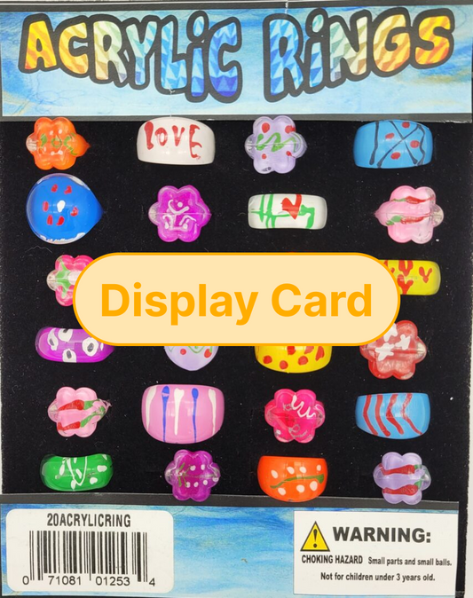 Display Card - 1" Acrylic Rings