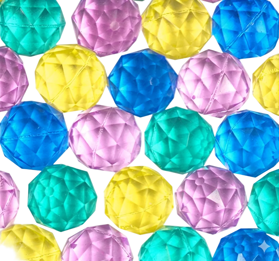 27mm (1") Diamond Style Cut Bouncy Balls