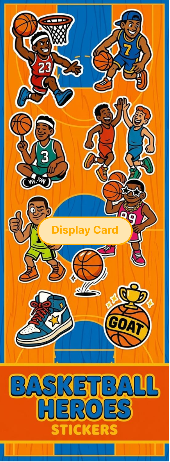 Display Card - Basketball Heroes Stickers