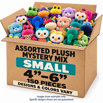 4"-6" Value Plush Mix (Small) – 150ct Assorted Claw Machine Refills