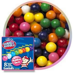 Dubble Bubble .86" Assorted Gumballs