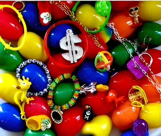 Filled Assorted Color Easters Eggs With Toys Mix