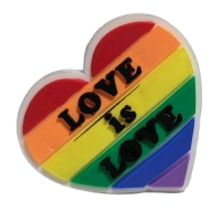 1" Colorful Rubber Rainbow Signet Rings