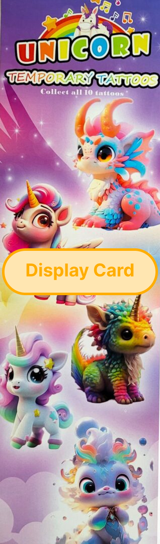 Display Card - Unicorn #3 Tattos