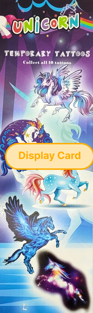 Display Card - Unicorn Temporary Tattoos