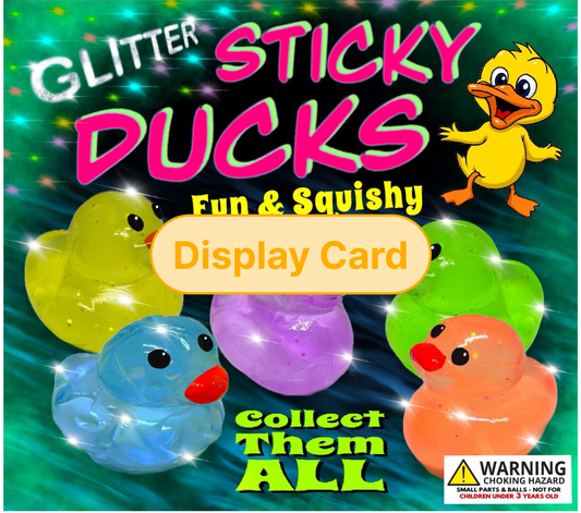Display Card - Glitter Sticky Ducks