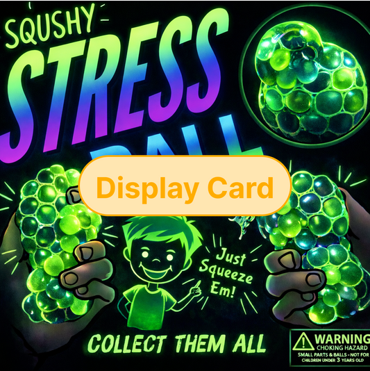 Display Card - 2" Glow in The Dark Stressballs