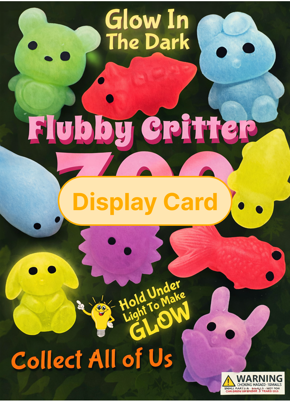 Display Card - 1" Flubby Critter Zoo