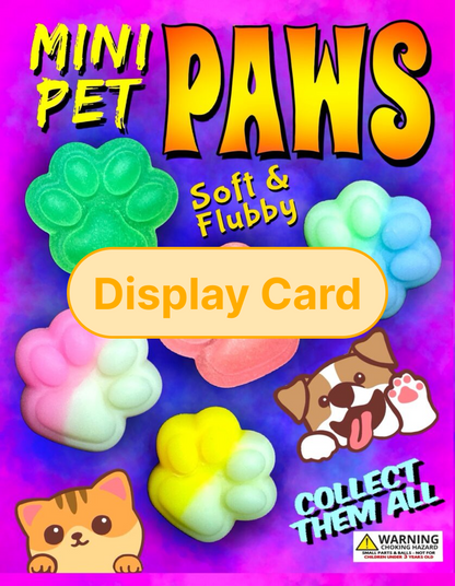 Display Card - 1" Mini Pet Paws