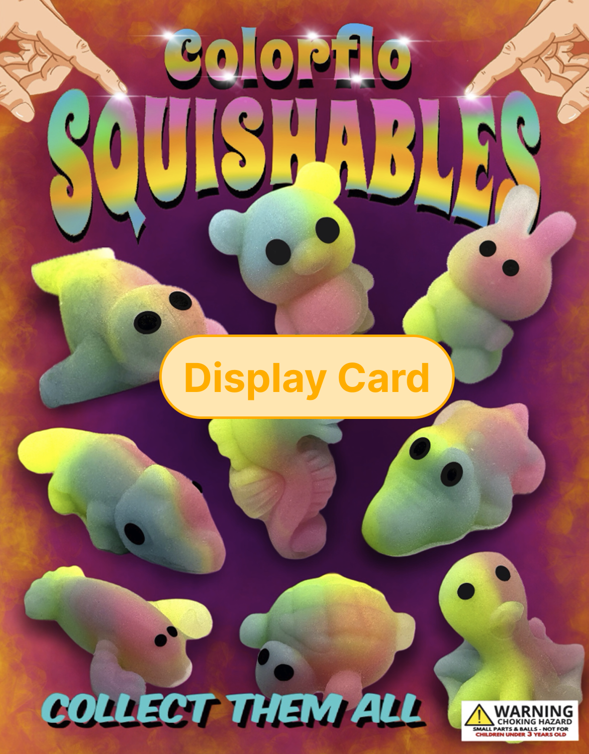 Display Card - 1" Colorflo Squishables