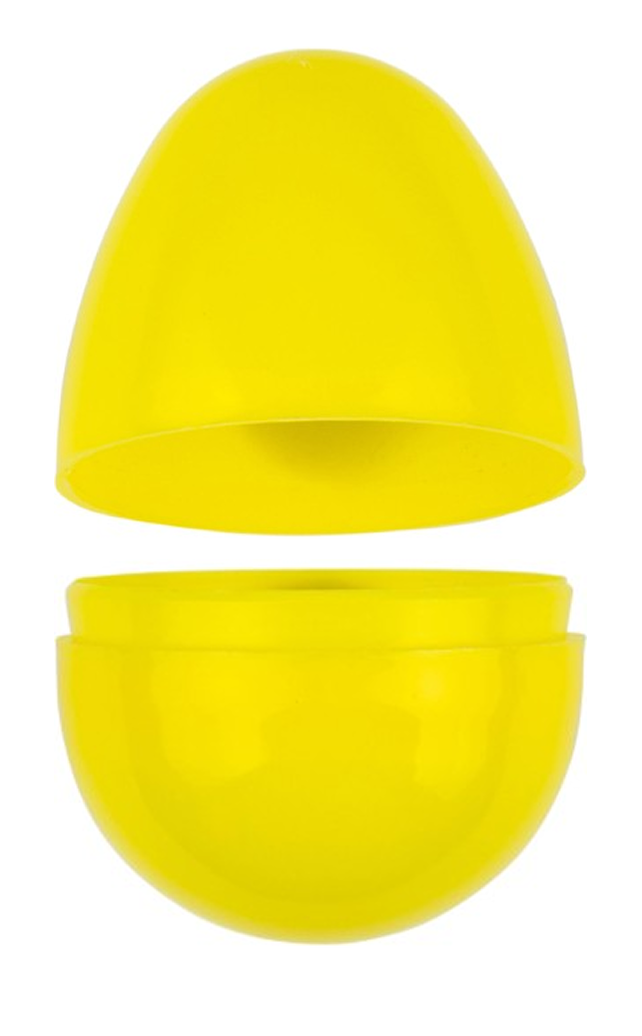 Large Plastic Yellow Easter Eggs