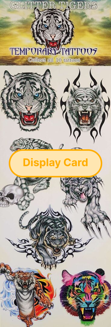 Display Card - Glitter Tiger