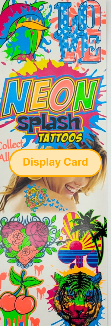Display Card - Neon Splash Tattoo