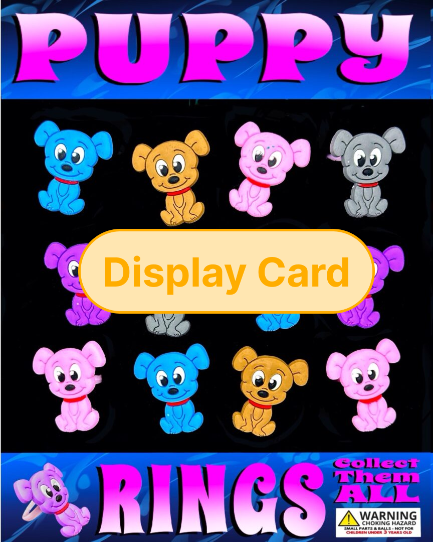 Display Card - 1" Puppy Dog Rings