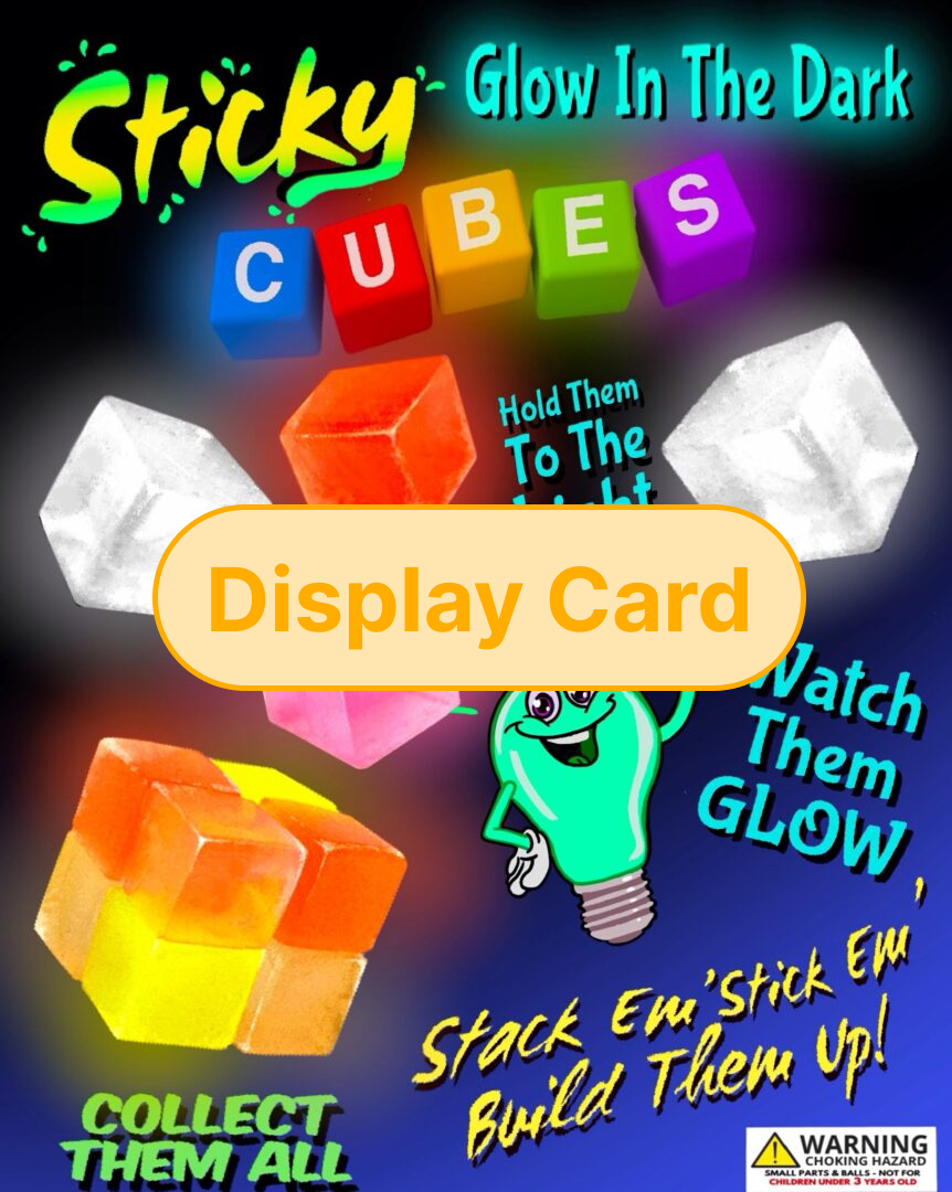 Display Card - 1" Sticky Cubes