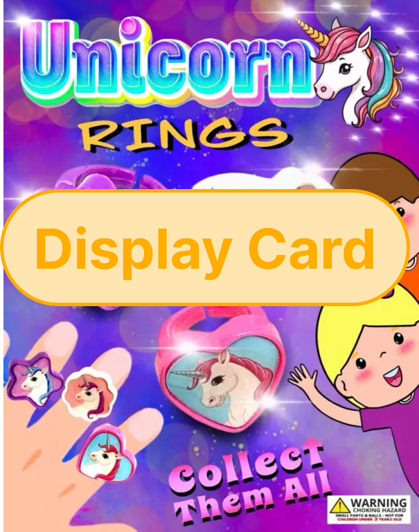 Display Card - 1" Unicorn Rings
