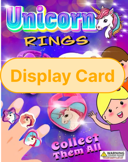 Display Card - 1" Unicorn Rings