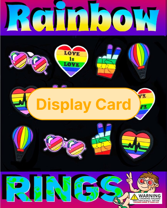Display Card - 1" Rainbow Rings