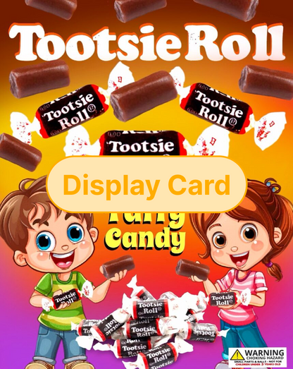 Display Card - 1" Mini Tootsie Rolls
