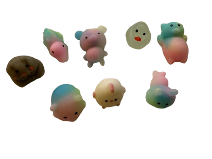 1" Assorted Rainbow Flubby Animal Toys