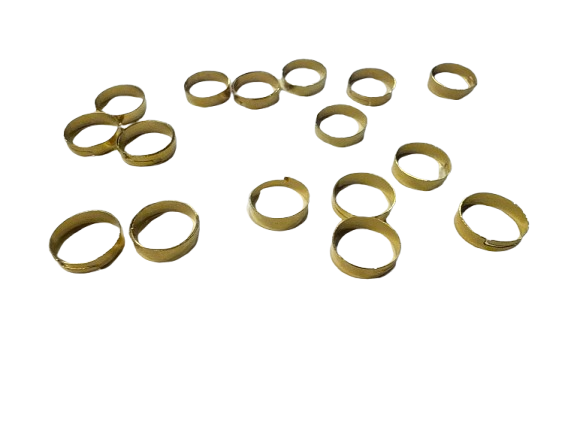Bulk Metallic Gold Love Rings