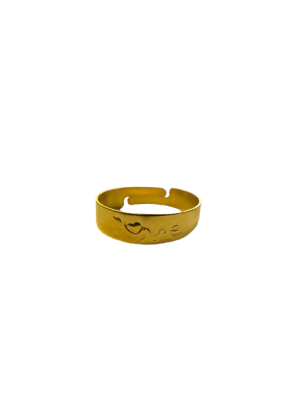 Bulk Metallic Gold Love Rings