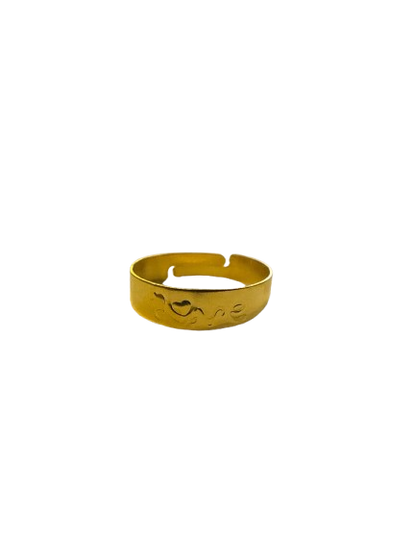 Bulk Metallic Gold Love Rings