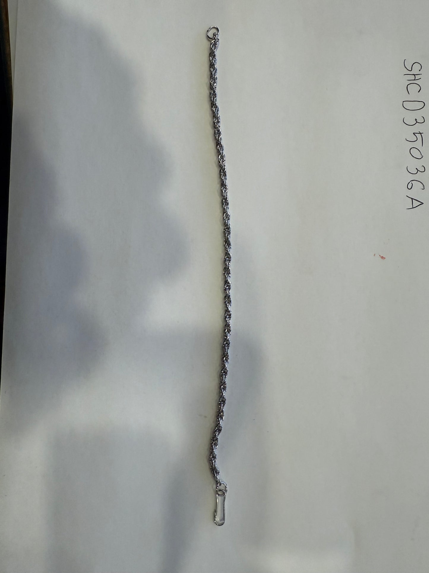 8" Silver Chain Bracelet - Fine Braid Style