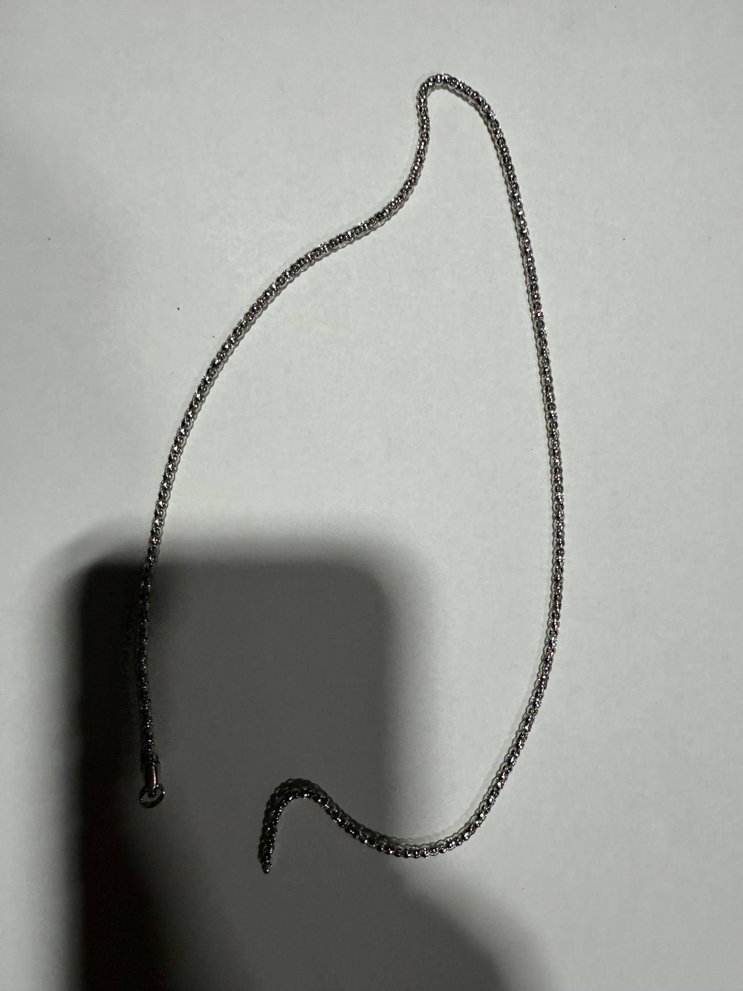 16" Silver Sparkle Necklace - Fine Delicate Style