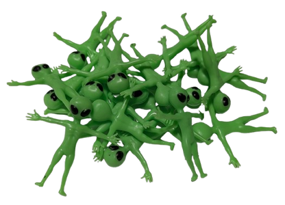 Bendable Stretchable Rubber Green Aliens