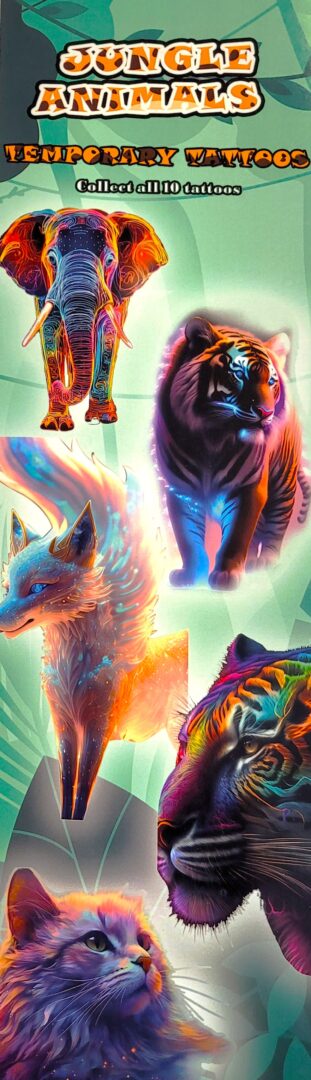 Jungle Animal Temporary Tattoos