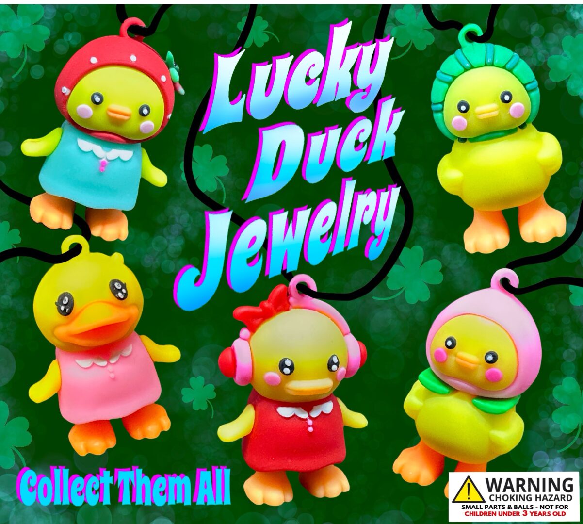 2" Lucky Duck Jewelry In Toy Capsules