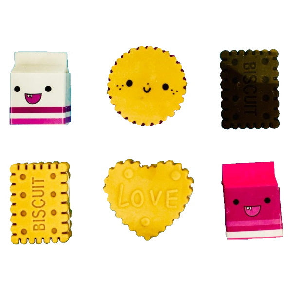 Milk & Cookie Erasers
