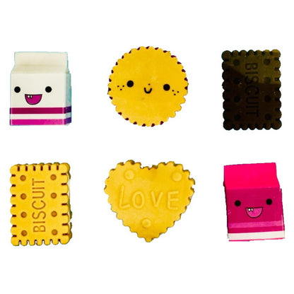Milk & Cookie Erasers