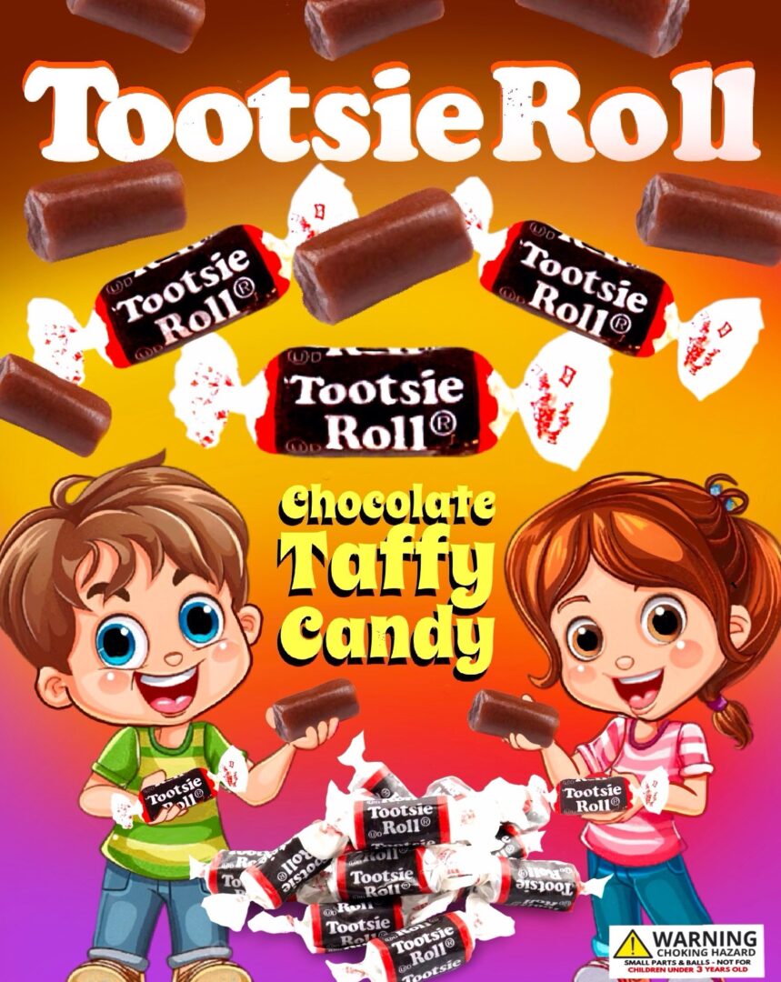 1" Mini Tootsie Rolls in Toy Capsules
