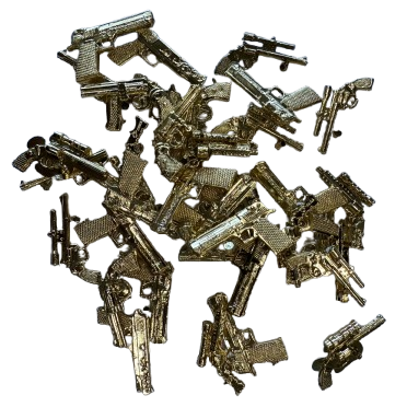 Mini Gold Metallic Toy Gun Mix