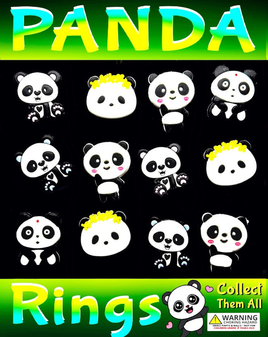 1" Panda Rings in Toy Capsules