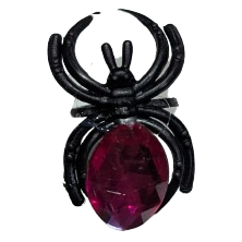 1" Plastic Spider Jewel Rings