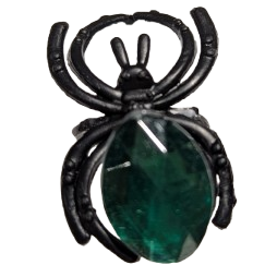 1" Plastic Spider Jewel Rings