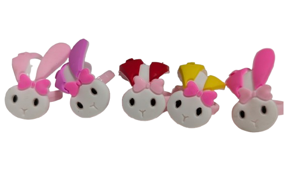 1" Rubber Bunny Rings