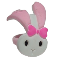 1" Rubber Bunny Rings