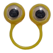1" Colorful Plastic Eye Ball Rings
