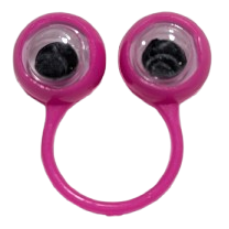 1" Colorful Plastic Eye Ball Rings