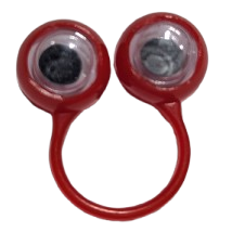 1" Colorful Plastic Eye Ball Rings